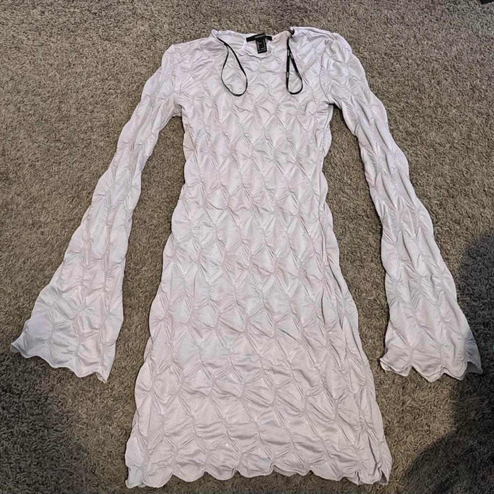 Forever 21 Lavender Long Sleeve Textured Dress